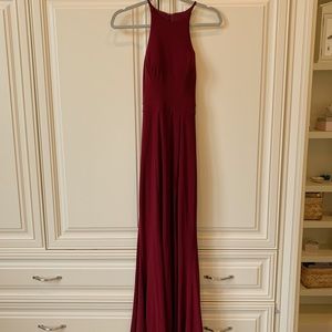 Trudy’s burgundy Prom Dress